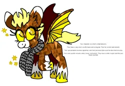 Size: 1316x900 | Tagged: safe, artist:msponies, derpibooru import, oc, unofficial characters only, bat pony, pony, bat pony oc, bat wings, clothes, female, flower, image, looking up, mare, ms paint, oc creator, perchance, png, raised hoof, scarf, simple background, smiling, solo, spread wings, tail, unshorn fetlocks, white background, wings