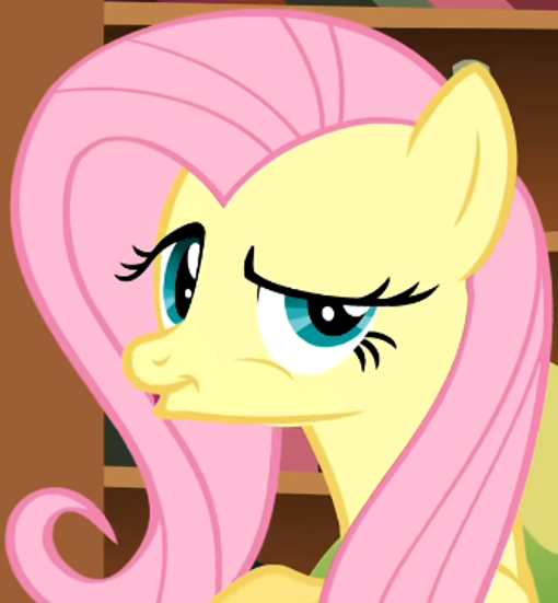 Size: 510x551 | Tagged: safe, derpibooru import, screencap, fluttershy, pegasus, pony, a bird in the hoof, season 1, always works, dreamworks face, faic, female, image, mare, png, smug, smugshy