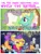 Size: 963x1277 | Tagged: safe, derpibooru import, screencap, joan pommelway, plaid stripes, roger silvermane, sterling silver, strawberry ice, zephyr breeze, earth pony, pegasus, pony, flutter brutter, the saddle row review, bust, clothes, female, filly, foal, glasses, image, mannequin, mirror, png, ponytail, spoon, text, would you rather