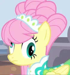 Size: 1006x1076 | Tagged: safe, derpibooru import, screencap, fluttershy, pegasus, pony, green isn't your color, season 1, cropped, derp, female, frown, image, mare, modelshy, png, solo