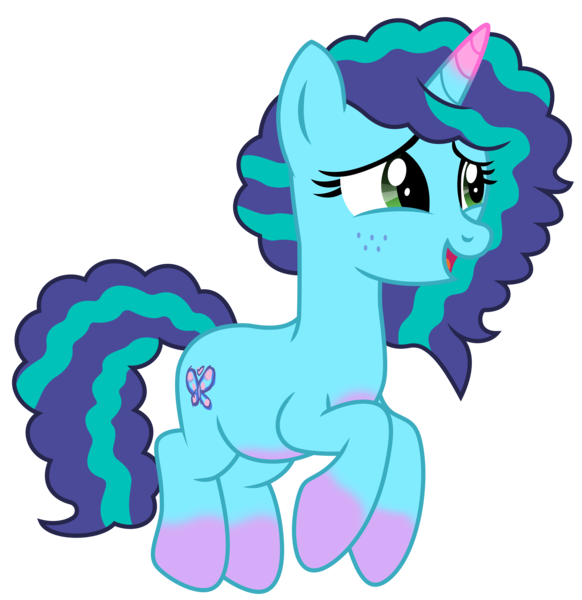 Size: 5708x5889 | Tagged: safe, artist:ejlightning007arts, derpibooru import, pony, unicorn, g5, my little pony: make your mark, my little pony: tell your tale, spoiler:g5, coat markings, colored horn, cute, fake cutie mark, female, freckles, g4, g5 to g4, generation leap, happy, horn, image, mare, misty brightdawn, mistybetes, png, simple background, socks (coat marking), solo, transparent background, vector