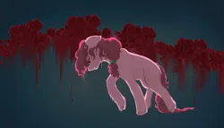 Size: 980x562 | Tagged: safe, artist:falling-stars-1, derpibooru import, pinkie pie, earth pony, pony, blood, depressed, female, flower, image, mare, png, rose, solo