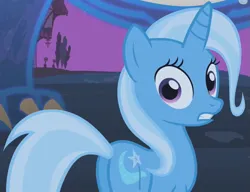 Size: 763x585 | Tagged: safe, derpibooru import, screencap, trixie, bear, pony, unicorn, ursa, ursa minor, boast busters, season 1, butt, cropped, female, image, mare, plot, png