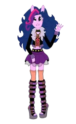 Size: 1024x1664 | Tagged: safe, artist:renthegodofhumor, derpibooru import, twilight sparkle, equestria girls, clawdeen wolf, clothes, cosplay, costume, image, monster high, png