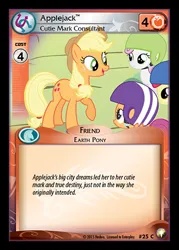 Size: 344x480 | Tagged: safe, derpibooru import, apple bloom, applejack, scootaloo, sweetie belle, the cutie mark chronicles, ccg, cutie mark crusaders, enterplay, equestrian odysseys, helmet, image, jpeg, merchandise