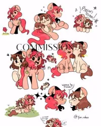 Size: 400x500 | Tagged: safe, artist:yun_nhee, derpibooru import, oc, unofficial characters only, earth pony, pony, unicorn, duo, image, jpeg