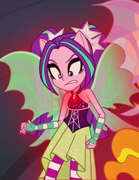 Size: 663x859 | Tagged: safe, derpibooru import, screencap, aria blaze, equestria girls, rainbow rocks, bare shoulders, clothes, dress, female, image, jpeg, sleeveless, solo