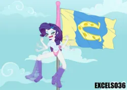 Size: 1321x935 | Tagged: suggestive, alternate version, artist:excelso36, derpibooru import, part of a set, rarity, human, equestria girls, clothes, commission, crying, desperation, embarrassed, embarrassed underwear exposure, fetish, flag pole, hanging, hanging wedgie, humiliation, image, jpeg, makeup, need to pee, omorashi, pissing, potty emergency, potty time, running makeup, socks, solo, textless version, underwear, urine, wedgie, wedgie fetish, wetting