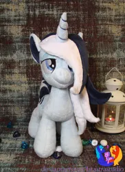 Size: 2050x2811 | Tagged: safe, artist:1stastrastudio, derpibooru import, oc, unofficial characters only, pony, unicorn, bags under eyes, commission, female, horn, image, irl, jpeg, mare, photo, plushie, solo, standing