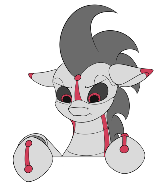 Size: 1000x1115 | Tagged: safe, artist:rubiont, derpibooru import, oc, oc:rubiont, pony, robot, robot pony, confused, image, png, rubiont stickerpack, simple background, solo, sticker, unsure