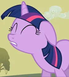 Size: 822x916 | Tagged: safe, derpibooru import, screencap, twilight sparkle, pony, unicorn, feeling pinkie keen, season 1, cropped, cute, eyes closed, female, floppy ears, image, invisible stallion, mare, out of context, png, solo, unicorn twilight