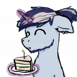 Size: 2048x2048 | Tagged: safe, artist:tetsergs, derpibooru import, oc, oc:bronyast, unofficial characters only, pony, unicorn, cake, food, image, jpeg, sketch, solo