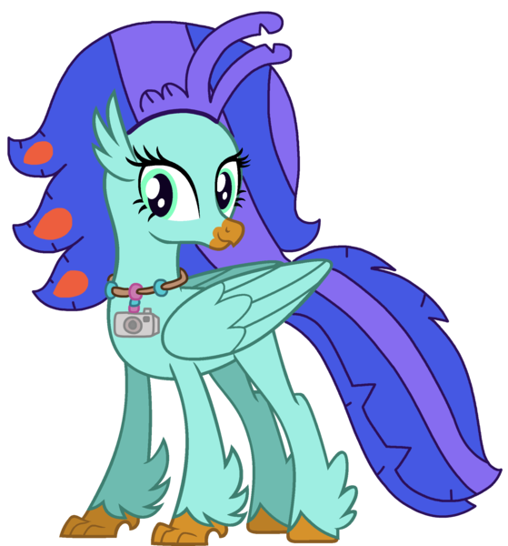 Size: 1988x2133 | Tagged: safe, artist:pegasski, artist:supahdonarudo, derpibooru import, oc, oc:sea lilly, unofficial characters only, classical hippogriff, hippogriff, base used, camera, image, jewelry, necklace, png, simple background, transparent background