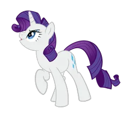 Size: 1993x1819 | Tagged: safe, artist:tersisa, derpibooru import, rarity, pony, unicorn, female, image, looking up, mare, open mouth, png, raised hoof, show accurate, simple background, solo, transparent background