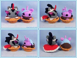 Size: 1000x750 | Tagged: safe, artist:facja, derpibooru import, idw, king sombra, radiant hope, pony, unicorn, amigurumi, crochet, image, irl, jpeg, photo, plushie