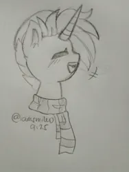 Size: 1560x2080 | Tagged: safe, artist:iamsmileo, derpibooru import, oc, unofficial characters only, pony, unicorn, image, jpeg, solo, traditional art