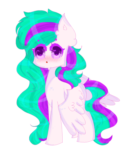 Size: 828x965 | Tagged: safe, artist:magicangelstarartist, derpibooru import, oc, unofficial characters only, pegasus, blushing, image, multicolored hair, png, simple background, solo, transparent background