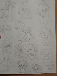 Size: 1560x2080 | Tagged: safe, artist:iamsmileo, derpibooru import, oc, unofficial characters only, bat pony, earth pony, pegasus, pony, unicorn, group, image, jpeg, traditional art