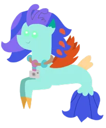 Size: 898x1087 | Tagged: safe, artist:supahdonarudo, derpibooru import, oc, oc:sea lilly, unofficial characters only, pony, seapony (g4), camera, image, jewelry, necklace, png, pointy ponies, simple background, style emulation, transparent background