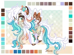 Size: 2884x2140 | Tagged: safe, artist:mint-light, derpibooru import, oc, unofficial characters only, pegasus, checkered background, female, flying, image, looking at you, multicolored coat, multicolored hair, multicolored mane, open mouth, open smile, pegasus oc, png, signature, smiling, wings