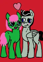 Size: 386x553 | Tagged: safe, derpibooru import, oc, oc:chopsticks, unofficial characters only, pegasus, pony, base used, blushing, duo, female, heart, image, jpeg, looking at each other, looking at someone, male, mare, oc x oc, shipping, simple background, stallion