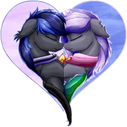 Size: 1031x1033 | Tagged: safe, artist:thatonegib, derpibooru import, oc, unofficial characters only, bat pony, changeling, bat pony oc, bat wings, changeling oc, collar, heart shaped, image, png, wings