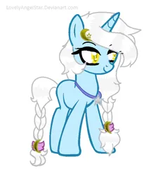 Size: 718x836 | Tagged: safe, artist:bitchbases, artist:magicangelstarartist, derpibooru import, oc, unofficial characters only, pony, unicorn, base used, birthday gift art, female, gift art, image, jewelry, mare, necklace, png, simple background, solo