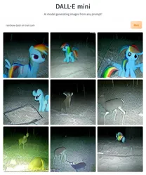 Size: 1212x1455 | Tagged: safe, craiyon, derpibooru import, machine learning generated, deer, pegasus, pony, blurry, blurry background, grainy, image, low quality, png, rain, trail cam