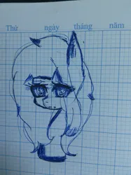 Size: 1024x1366 | Tagged: safe, artist:magicangelstarartist, derpibooru import, oc, unofficial characters only, earth pony, pony, female, graph paper, image, jpeg, mare, multicolored hair, photo, sketch, solo