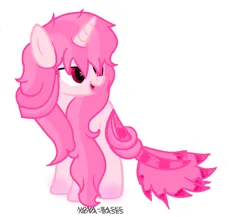 Size: 959x833 | Tagged: safe, artist:magicangelstarartist, artist:nova-bases, derpibooru import, oc, unofficial characters only, pony, unicorn, base used, female, image, jpeg, looking back, mare, multicolored hair, solo, starry eyes, wingding eyes