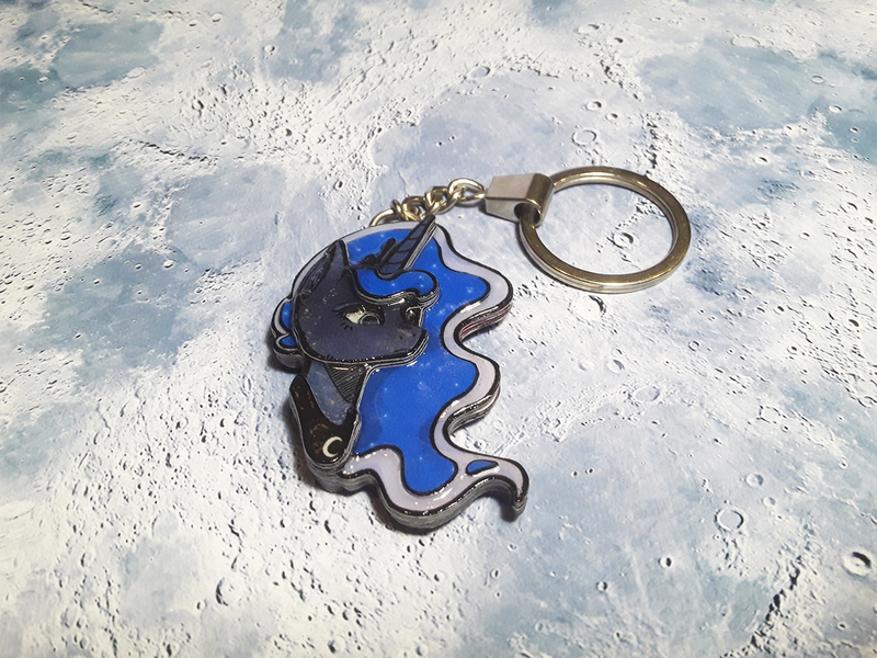 Size: 1280x960 | Tagged: safe, artist:made_by_franch, derpibooru import, princess luna, halloween, handmade, head, holiday, image, keychain, moon, png, solo