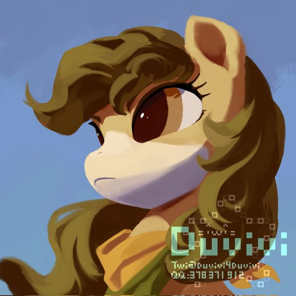 Size: 2048x2048 | Tagged: safe, artist:duvivi, derpibooru import, oc, earth pony, pony, female, image, jpeg, mare, neckerchief, solo