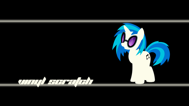 Size: 1920x1080 | Tagged: safe, artist:alexstrazse, artist:misterlolrus, derpibooru import, edit, vinyl scratch, pony, unicorn, black background, female, image, line, mare, minimalist, modern art, name, png, reference used, simple background, smiling, solo, sunglasses, wallpaper, wallpaper edit