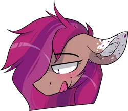 Size: 1505x1306 | Tagged: safe, artist:difis, derpibooru import, oc, oc:asteroid trail, pegasus, pony, blushing, cute, emote, female, image, lewd face, licking, licking lips, mare, pegasus oc, png, solo, solo female, tongue out, wings