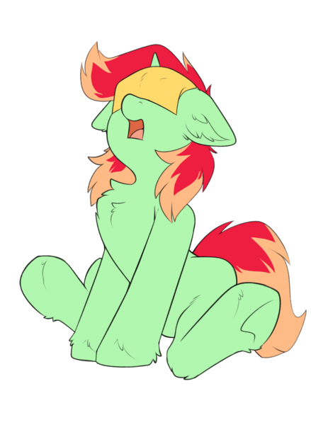Size: 1610x2198 | Tagged: safe, alternate version, artist:beardie, derpibooru import, oc, oc:jonin, unofficial characters only, pony, unicorn, cheese slap, chest fluff, image, male, open mouth, png, simple background, sitting, stallion, surprised, transparent background, underhoof