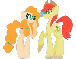 Size: 2052x1600 | Tagged: safe, artist:scridley-arts, derpibooru import, big macintosh, bright mac, pear butter, earth pony, pony, applecest, duo, female, image, incest, infidelity, male, mother and child, mother and son, pearmac, png, shipping, simple background, straight, transparent background