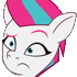 Size: 70x70 | Tagged: safe, artist:dsb71013, derpibooru import, zipp storm, my little pony: tell your tale, derpibooru exclusive, emotes, eyebrows, g5, image, picture for breezies, png, ponymote, raised eyebrow, simple background, transparent background