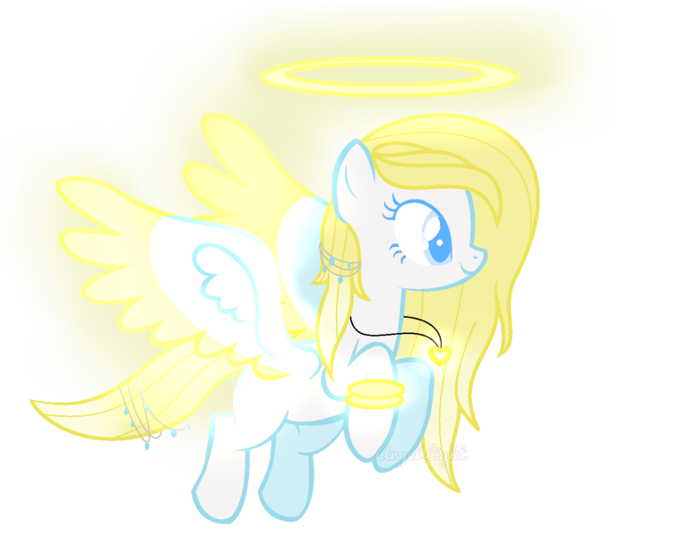 Size: 1459x1153 | Tagged: safe, artist:angellightyt, derpibooru import, oc, oc:angel light, unofficial characters only, pegasus, pony, base used, colored wings, eyelashes, female, halo, image, jewelry, mare, necklace, pegasus oc, png, simple background, solo, transparent background, two toned wings, wings