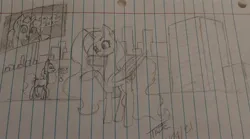 Size: 3185x1776 | Tagged: safe, artist:those kids in the corner, derpibooru import, princess luna, alicorn, pony, advertisement, building, female, future, futuristic, image, jpeg, mare, old art, technology, traditional art