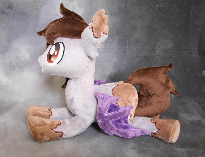 Size: 1280x983 | Tagged: safe, artist:starfulstitches, derpibooru import, oc, bat pony, pony, image, jpeg, lying down, photo, plushie, prone, solo