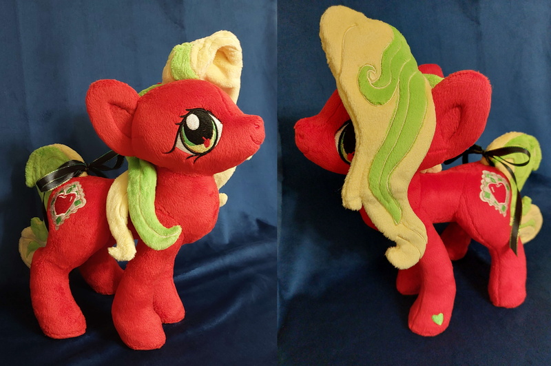 Size: 4397x2918 | Tagged: safe, artist:starfulstitches, derpibooru import, applejack (g3), earth pony, pony, female, image, jpeg, mare, photo, plushie, solo