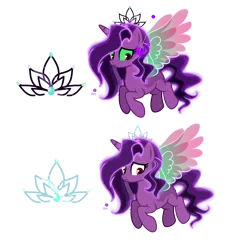 Size: 4000x4000 | Tagged: safe, artist:harmonyvitality-yt, derpibooru import, oc, unofficial characters only, alicorn, pony, unicorn, alicorn oc, artificial wings, augmented, base used, dou, female, flying, horn, image, magic, magic wings, mare, png, simple background, sombra eyes, transparent background, unicorn oc, wings