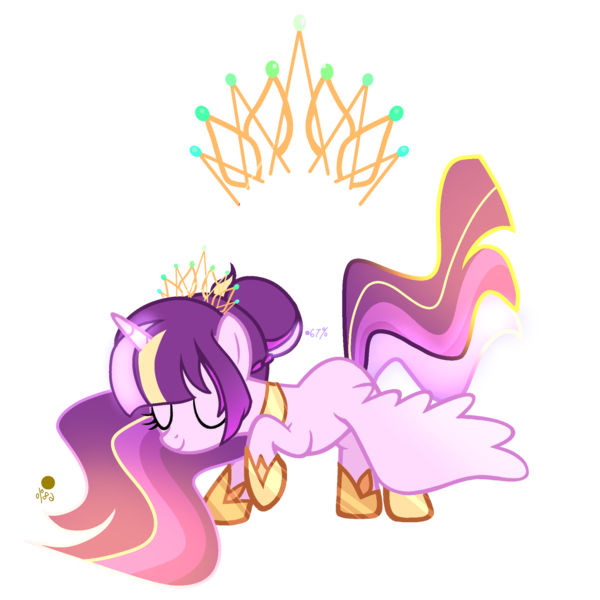 Size: 2048x2048 | Tagged: safe, artist:harmonyvitality-yt, derpibooru import, oc, unofficial characters only, alicorn, pony, alicorn oc, base used, eyes closed, female, hoof shoes, horn, image, magical lesbian spawn, mare, offspring, parent:princess celestia, parent:twilight sparkle, parents:twilestia, png, raised hoof, simple background, solo, transparent background, wings