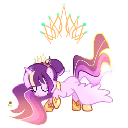Size: 2048x2048 | Tagged: safe, artist:harmonyvitality-yt, derpibooru import, oc, unofficial characters only, alicorn, pony, alicorn oc, base used, eyes closed, female, hoof shoes, horn, image, magical lesbian spawn, mare, offspring, parent:princess celestia, parent:twilight sparkle, parents:twilestia, png, raised hoof, simple background, solo, transparent background, wings