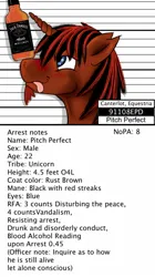 Size: 806x1440 | Tagged: safe, artist:fastballncs, derpibooru import, oc, oc:pitch, unofficial characters only, alcohol, image, jpeg, mug shot, whiskey