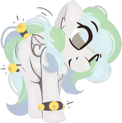 Size: 978x981 | Tagged: safe, artist:rhythmpixel, derpibooru import, oc, oc:river chime, unofficial characters only, pegasus, pony, bells, female, image, mare, png, simple background, solo, transparent background