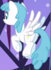 Size: 173x235 | Tagged: safe, derpibooru import, screencap, lightning bolt, white lightning, pegasus, pony, friendship is magic, background character, background pony, cropped, female, flying, image, mare, png, solo, solo focus, spread wings, wings