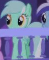 Size: 98x121 | Tagged: safe, derpibooru import, screencap, lyra heartstrings, pony, unicorn, friendship is magic, animation error, background character, background pony, cropped, female, image, mare, missing horn, png, solo focus