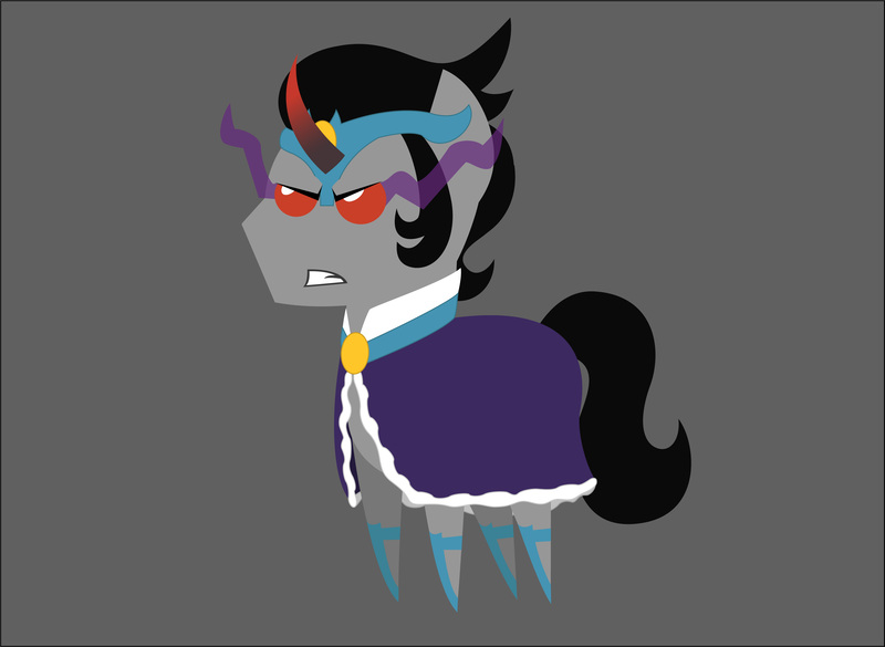Size: 3892x2846 | Tagged: safe, artist:cabinet chief assistant k, derpibooru import, king sombra, pony, unicorn, colored horn, corrupted, curved horn, former good king sombra, good king sombra, horn, image, jpeg, male, mirror universe, pointy ponies, simple background, solo, sombra eyes, sombra horn, stallion, vector