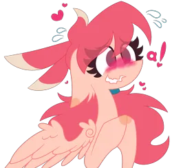 Size: 2048x1996 | Tagged: safe, artist:scridley-arts, derpibooru import, oc, oc:scridley, unofficial characters only, pegasus, pony, blushing, female, heart, image, pegasus oc, png, simple background, solo, transparent background, wings